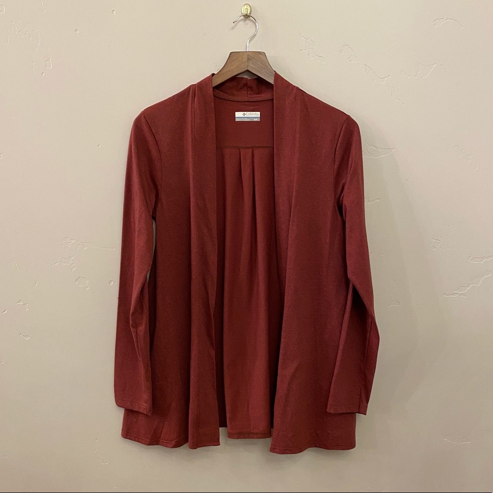 COLUMBIA Berry Wine Zawn Exs Open Front Yoga Wrap